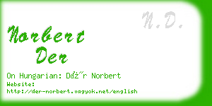 norbert der business card